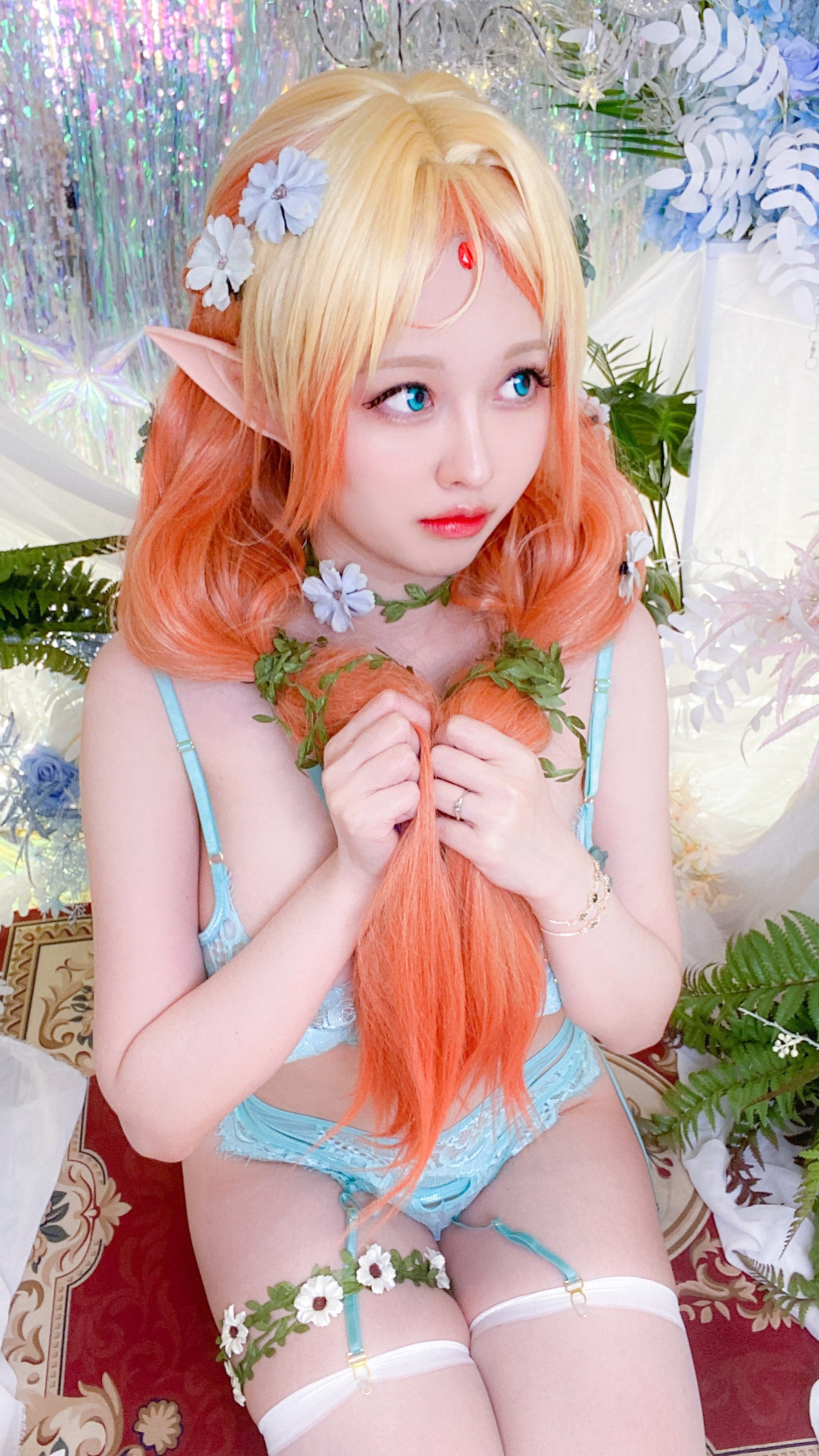 图片[1]-Arty亚缇 – NO.090 Tsundere Elf Lingerie[25P]-XikXak